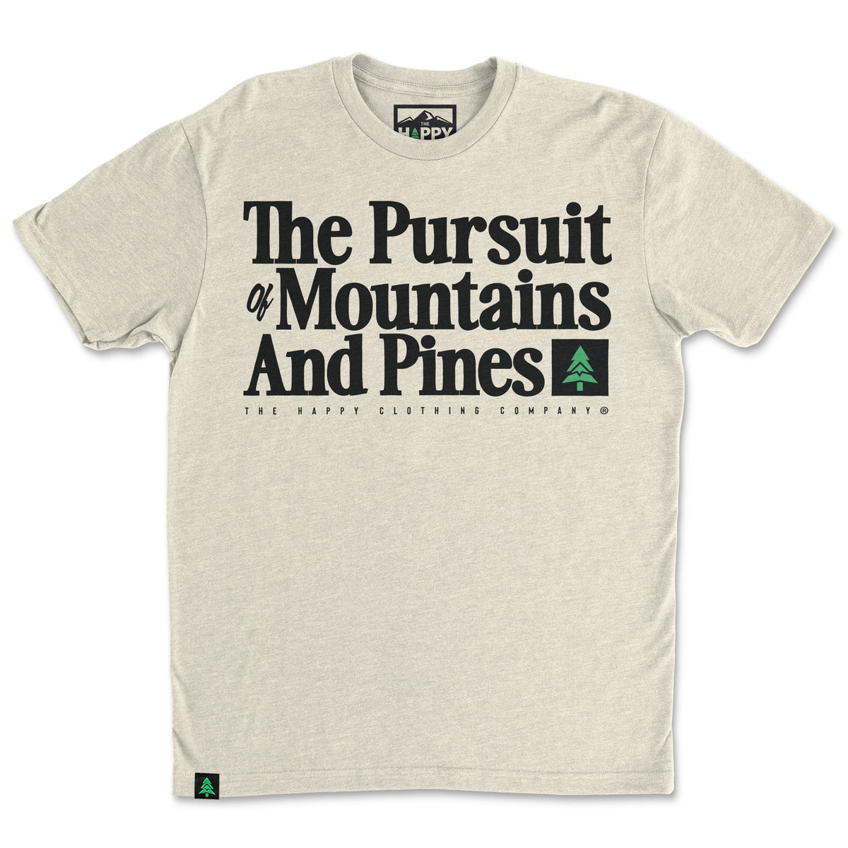The Pursuit Of Mountains and Pines 'Trail Tee' | Lightweight Blend | - The Happy Clothing Company