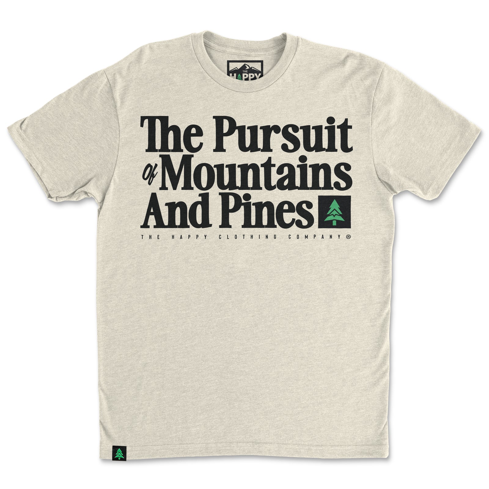 The Pursuit Of Mountains and Pines 'Trail Tee' | Lightweight Blend | - The Happy Clothing Company