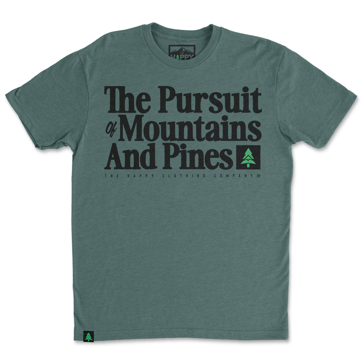 The Pursuit Of Mountains and Pines 'Trail Tee' | Lightweight Blend | - The Happy Clothing Company
