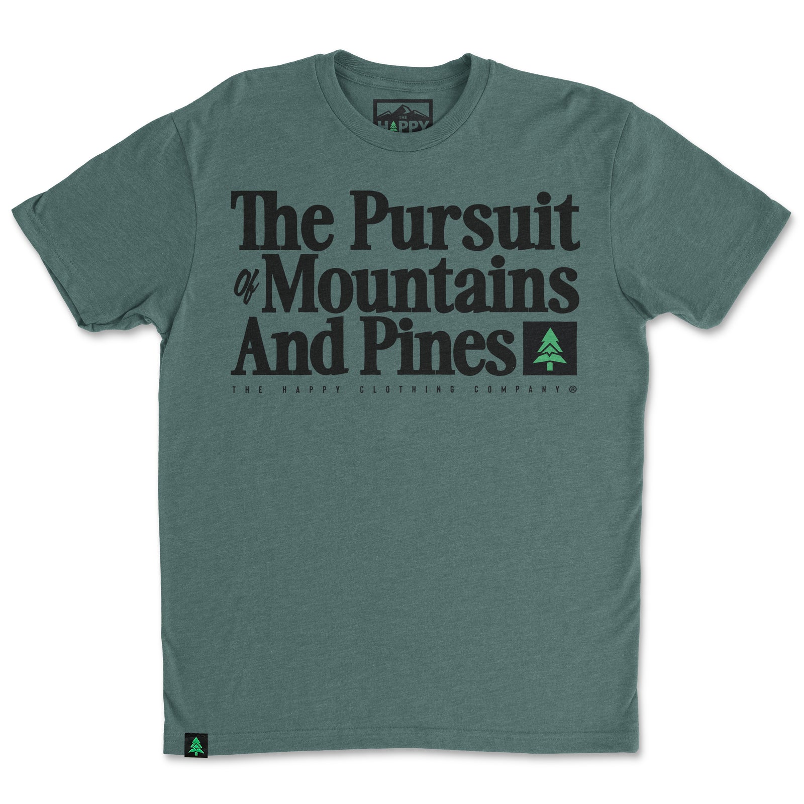 The Pursuit Of Mountains and Pines 'Trail Tee' | Lightweight Blend | - The Happy Clothing Company