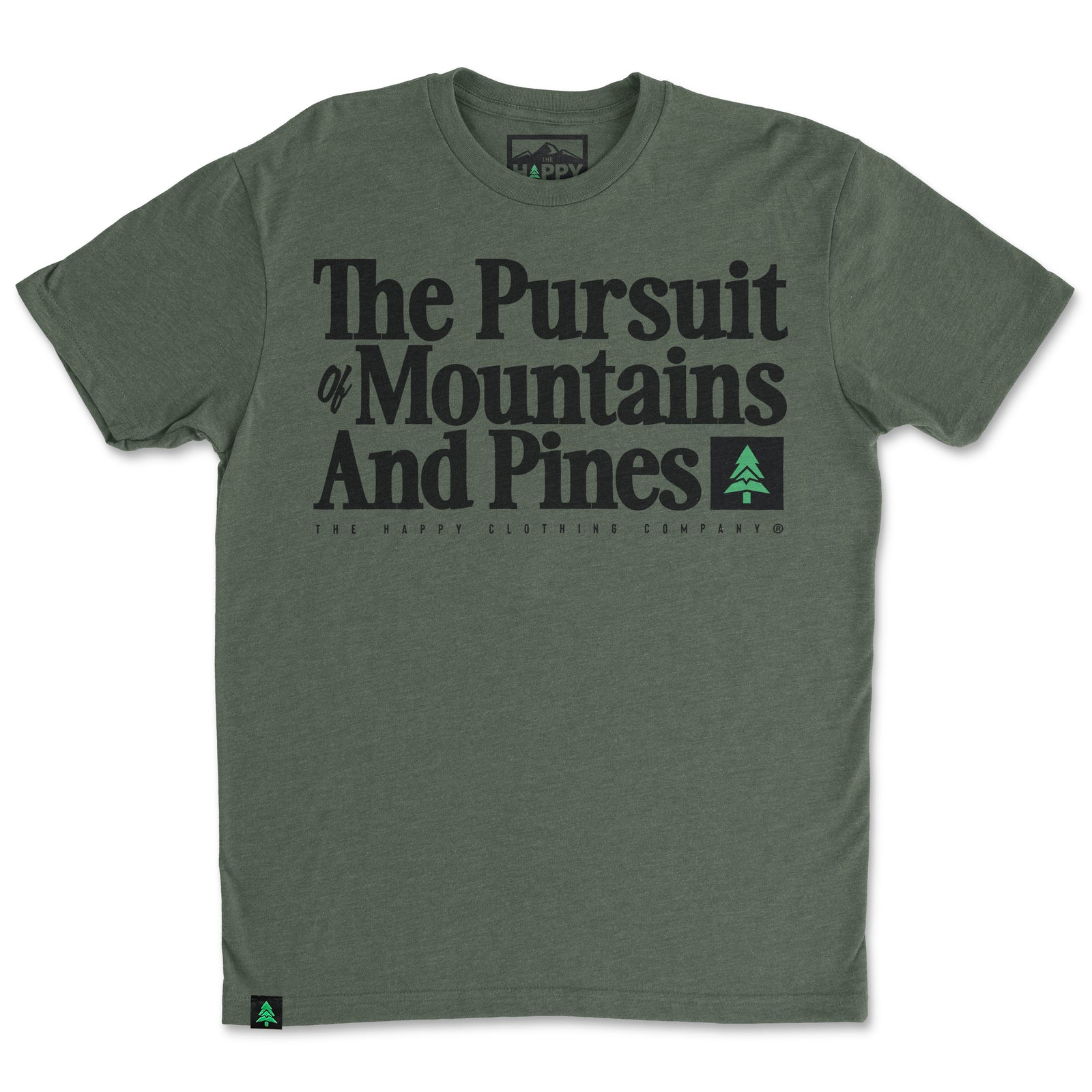 The Pursuit Of Mountains and Pines 'Trail Tee' | Lightweight Blend | - The Happy Clothing Company