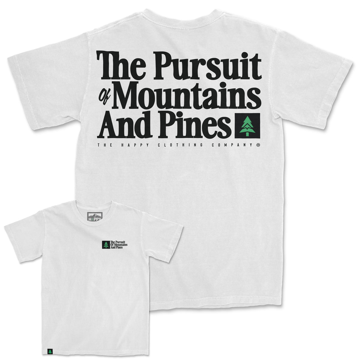 The Pursuit Of Mountains and Pines Nature-Dyed Tee - The Happy Clothing Company