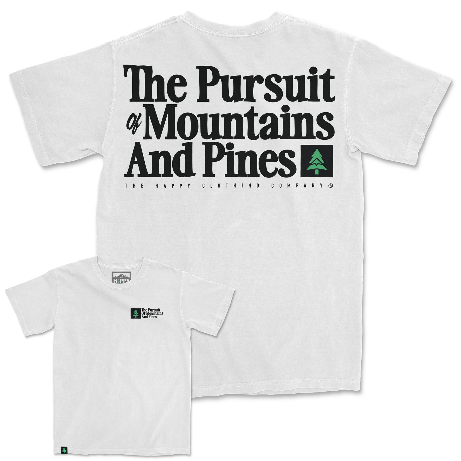 The Pursuit Of Mountains and Pines Nature-Dyed Tee - The Happy Clothing Company