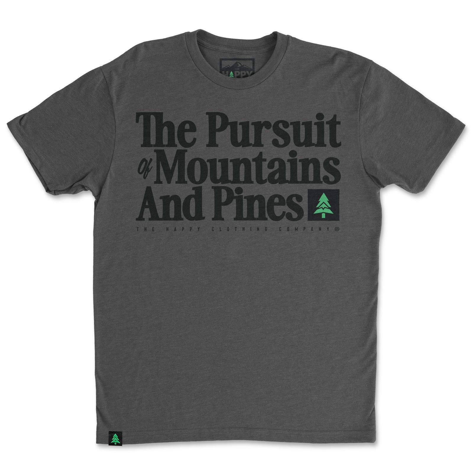 The Pursuit Of Mountains and Pines 'Trail Tee' | Lightweight Blend | - The Happy Clothing Company