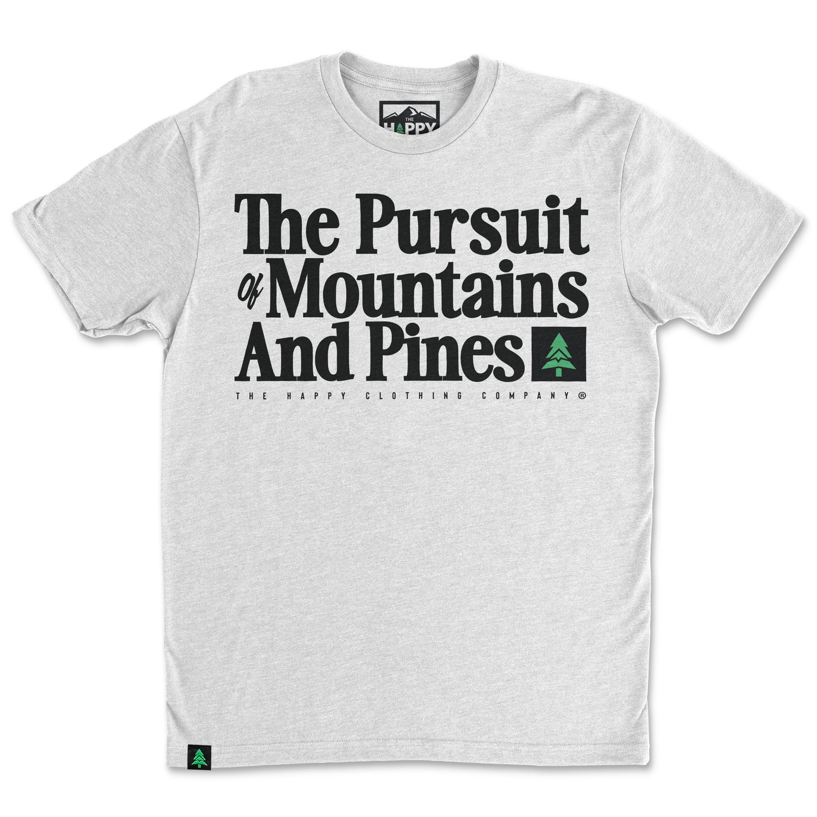 The Pursuit Of Mountains and Pines 'Trail Tee' | Lightweight Blend | - The Happy Clothing Company