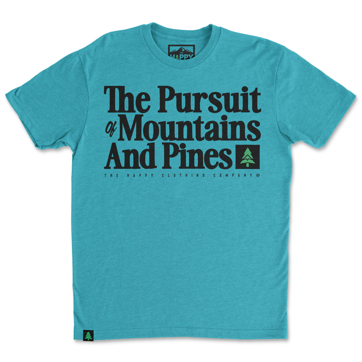 The Pursuit Of Mountains and Pines 'Trail Tee' | Lightweight Blend | - The Happy Clothing Company