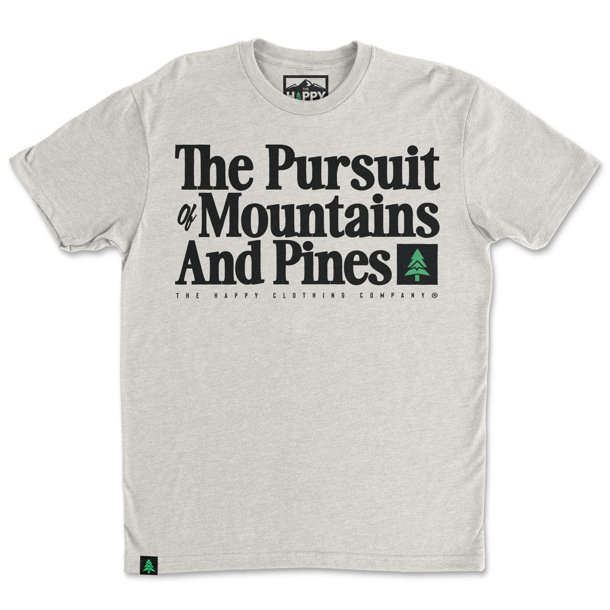 The Pursuit Of Mountains and Pines 'Trail Tee' | Lightweight Blend | - The Happy Clothing Company