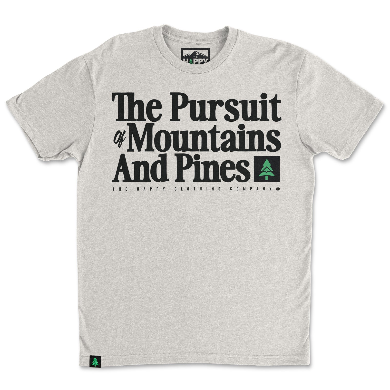 The Pursuit Of Mountains and Pines 'Trail Tee' | Lightweight Blend | - The Happy Clothing Company