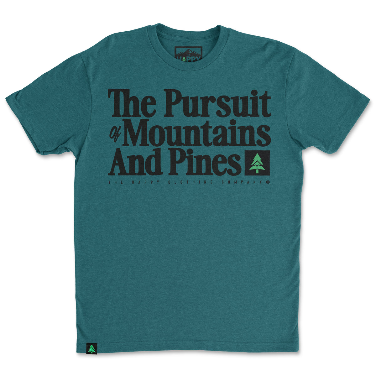 The Pursuit Of Mountains and Pines 'Trail Tee' | Lightweight Blend | - The Happy Clothing Company