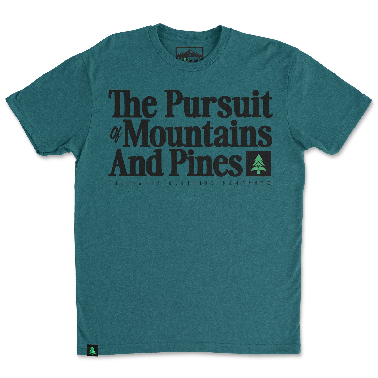 The Pursuit Of Mountains and Pines 'Trail Tee' | Lightweight Blend | - The Happy Clothing Company