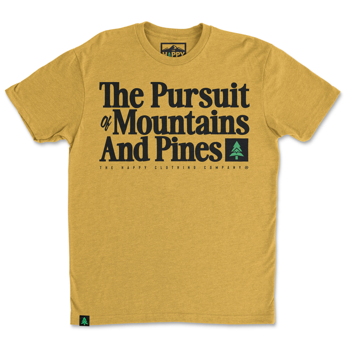 The Pursuit Of Mountains and Pines 'Trail Tee' | Lightweight Blend | - The Happy Clothing Company