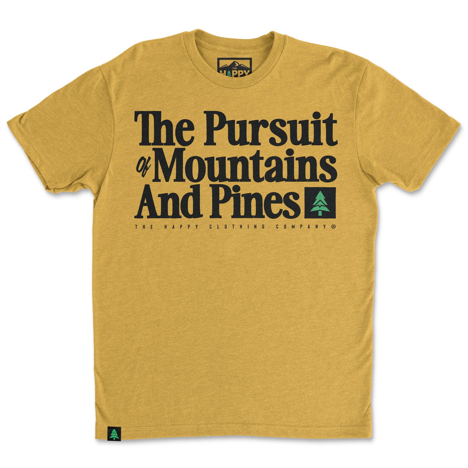 The Pursuit Of Mountains and Pines 'Trail Tee' | Lightweight Blend | - The Happy Clothing Company