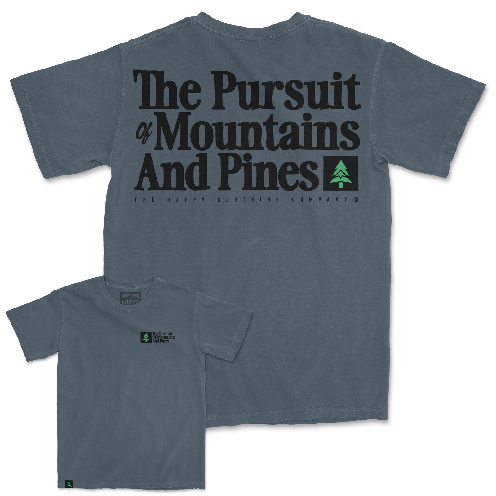 The Pursuit Of Mountains and Pines Nature-Dyed Tee - The Happy Clothing Company