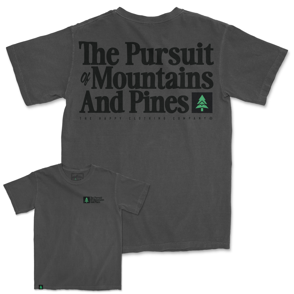 The Pursuit Of Mountains and Pines Nature-Dyed Tee - The Happy Clothing Company
