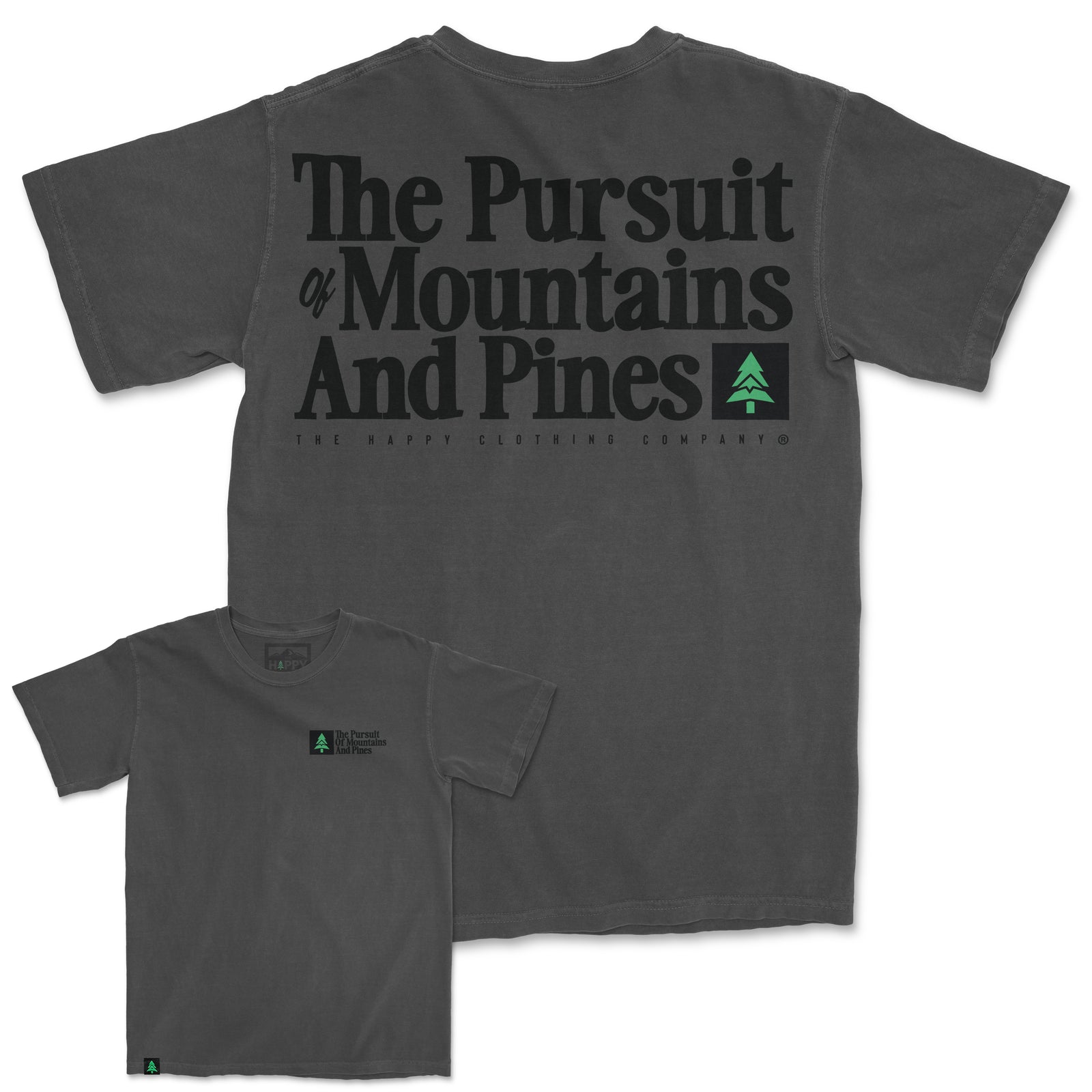 The Pursuit Of Mountains and Pines Nature-Dyed Tee - The Happy Clothing Company