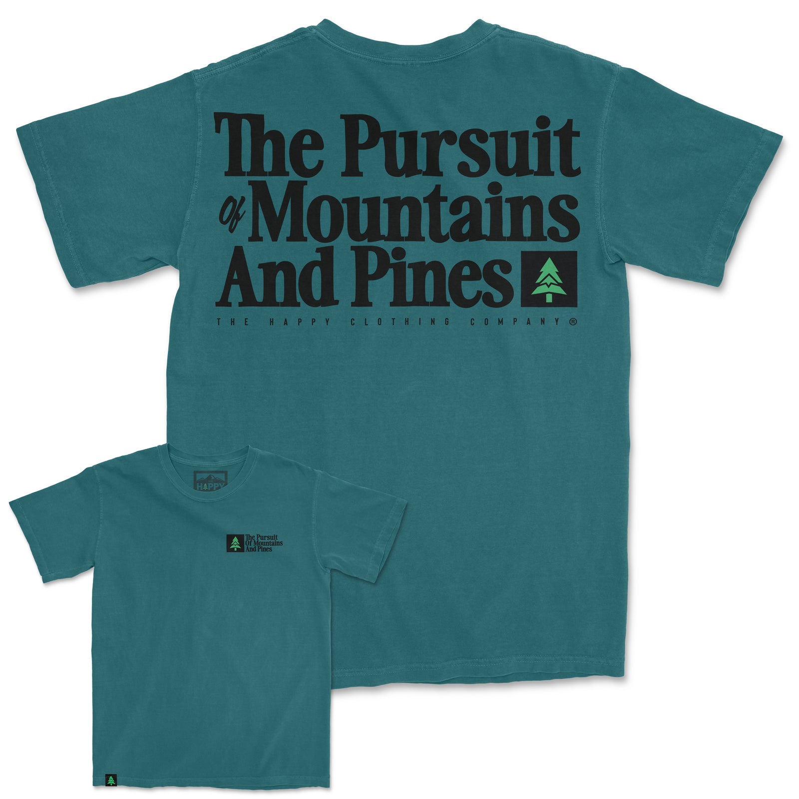 The Pursuit Of Mountains and Pines Nature-Dyed Tee - The Happy Clothing Company