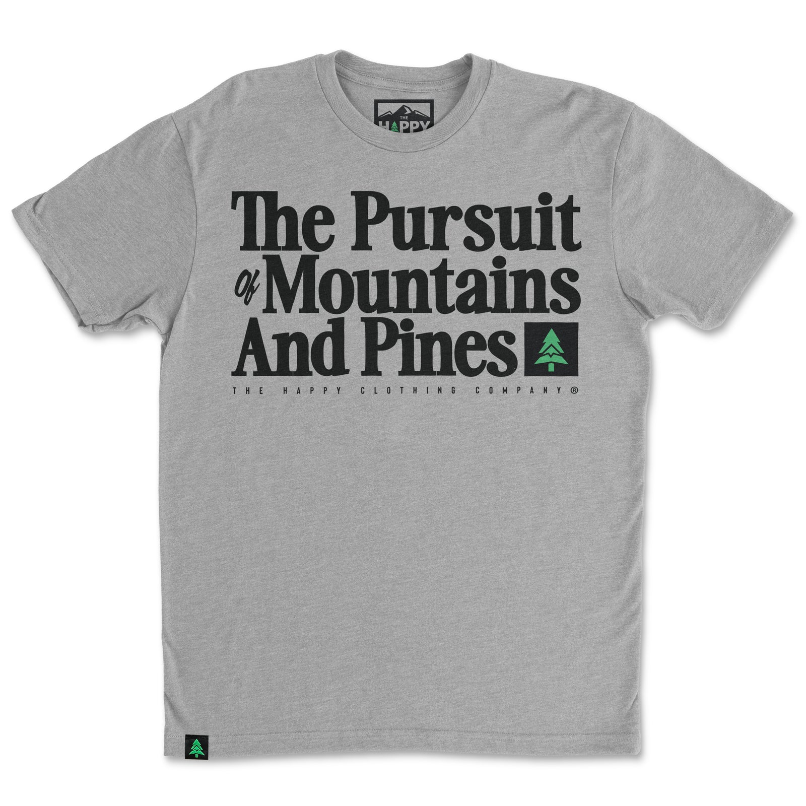The Pursuit Of Mountains and Pines 'Trail Tee' | Lightweight Blend | - The Happy Clothing Company