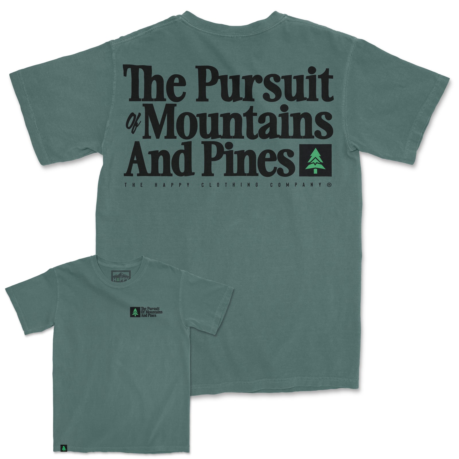 The Pursuit Of Mountains and Pines Nature-Dyed Tee - The Happy Clothing Company