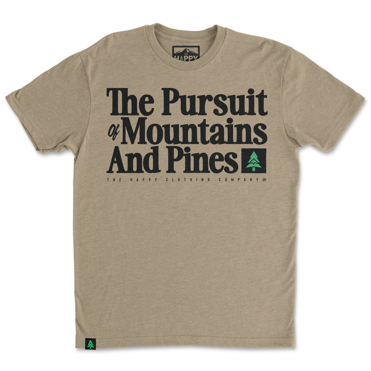 The Pursuit Of Mountains and Pines 'Trail Tee' | Lightweight Blend | - The Happy Clothing Company