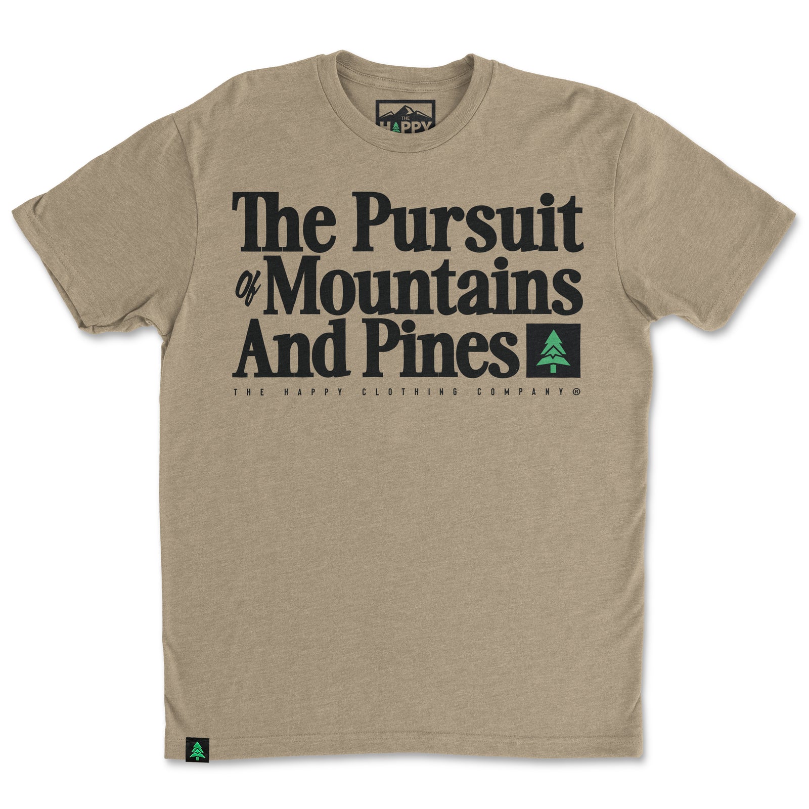 The Pursuit Of Mountains and Pines 'Trail Tee' | Lightweight Blend | - The Happy Clothing Company