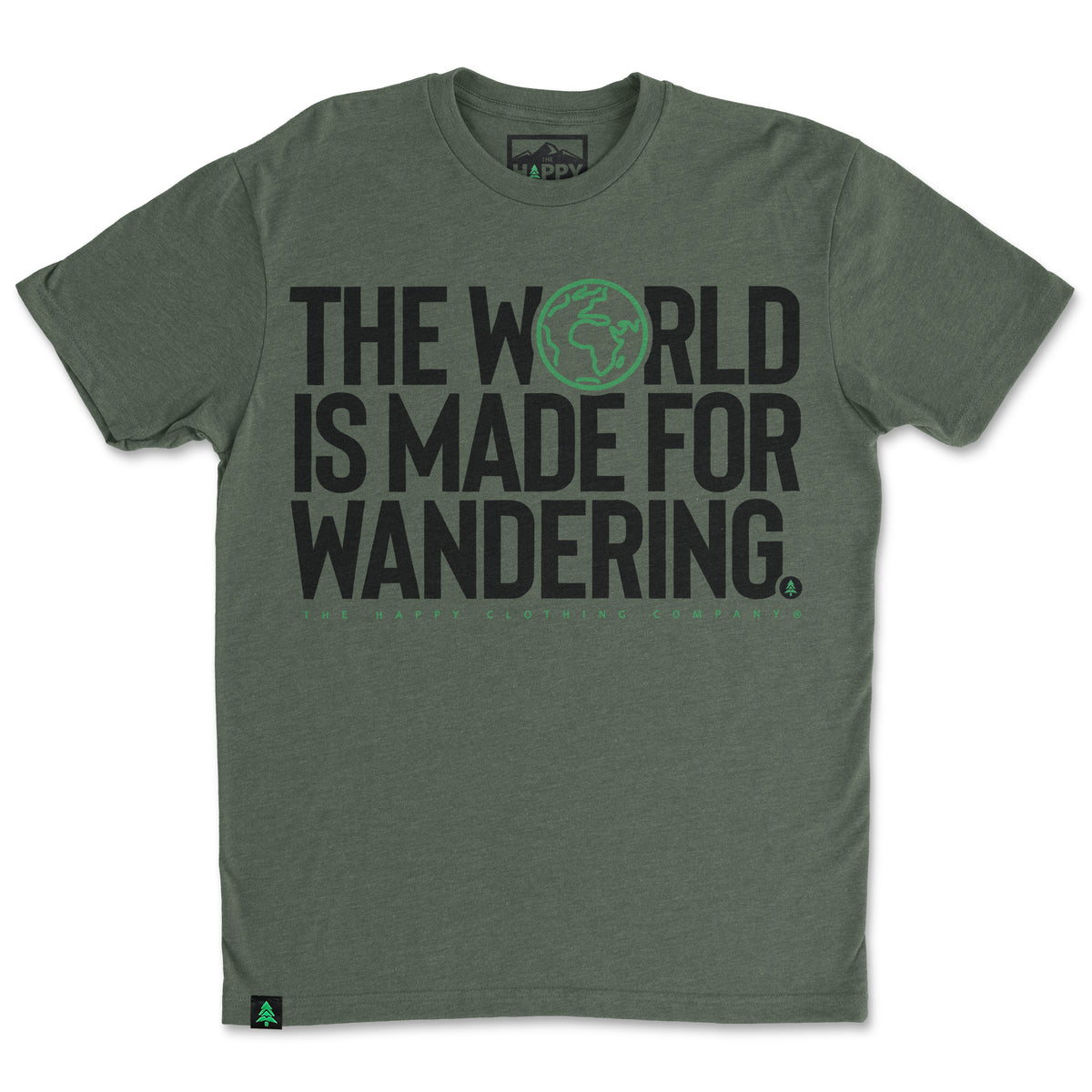 The World Is Made For Wandering 'Trail Tee' | Lightweight Blend | - The Happy Clothing Company