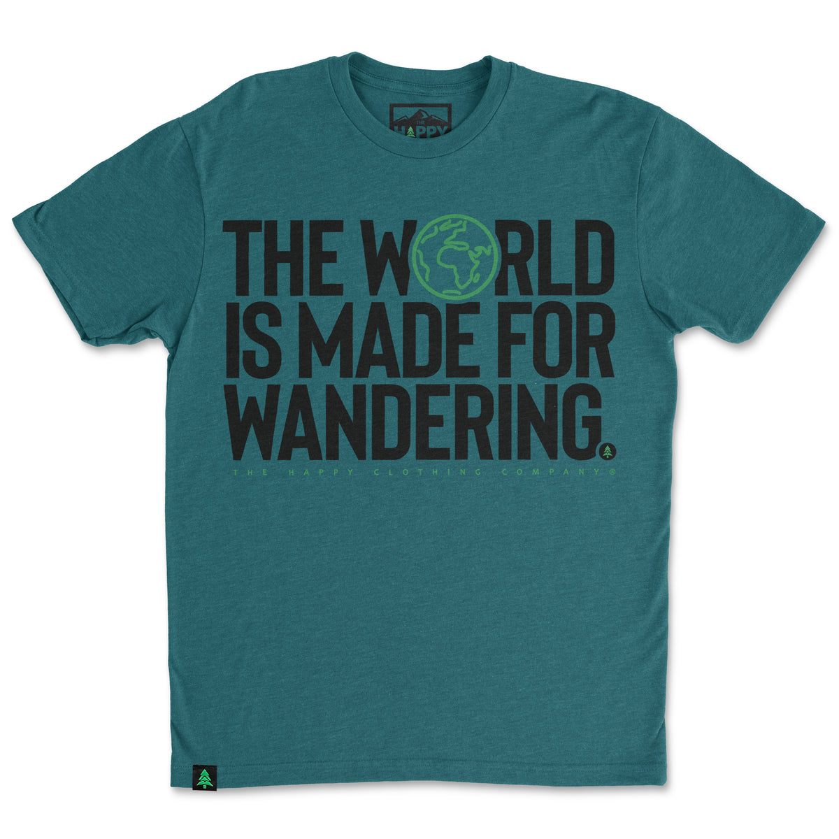 The World Is Made For Wandering 'Trail Tee' | Lightweight Blend | - The Happy Clothing Company