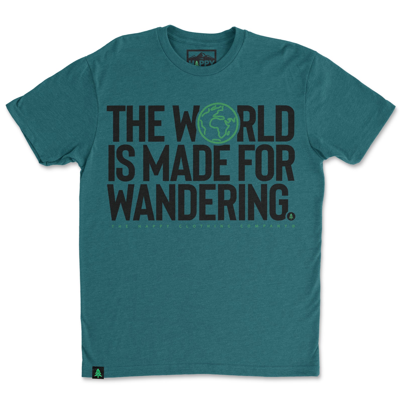 The World Is Made For Wandering 'Trail Tee' | Lightweight Blend | - The Happy Clothing Company