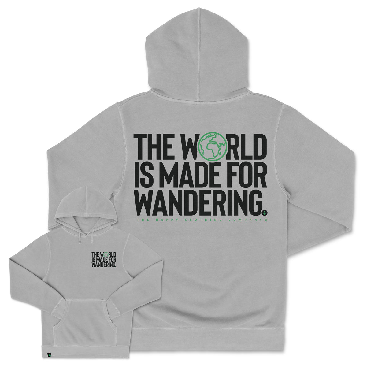 The World Is Made For Wandering Nature-Dyed Unisex Hoodie - The Happy Clothing Company
