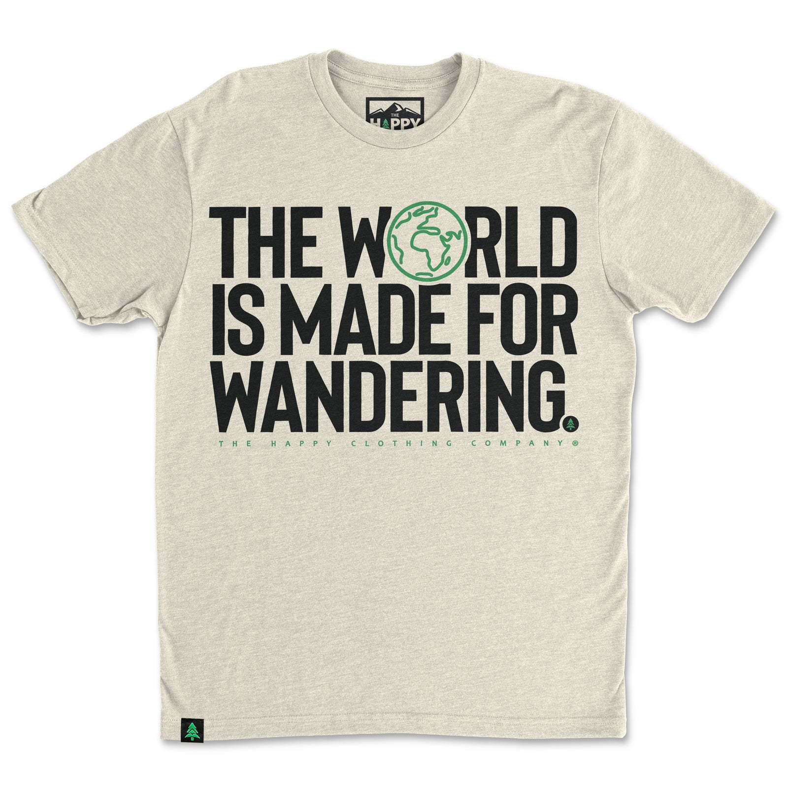 The World Is Made For Wandering 'Trail Tee' | Lightweight Blend | - The Happy Clothing Company