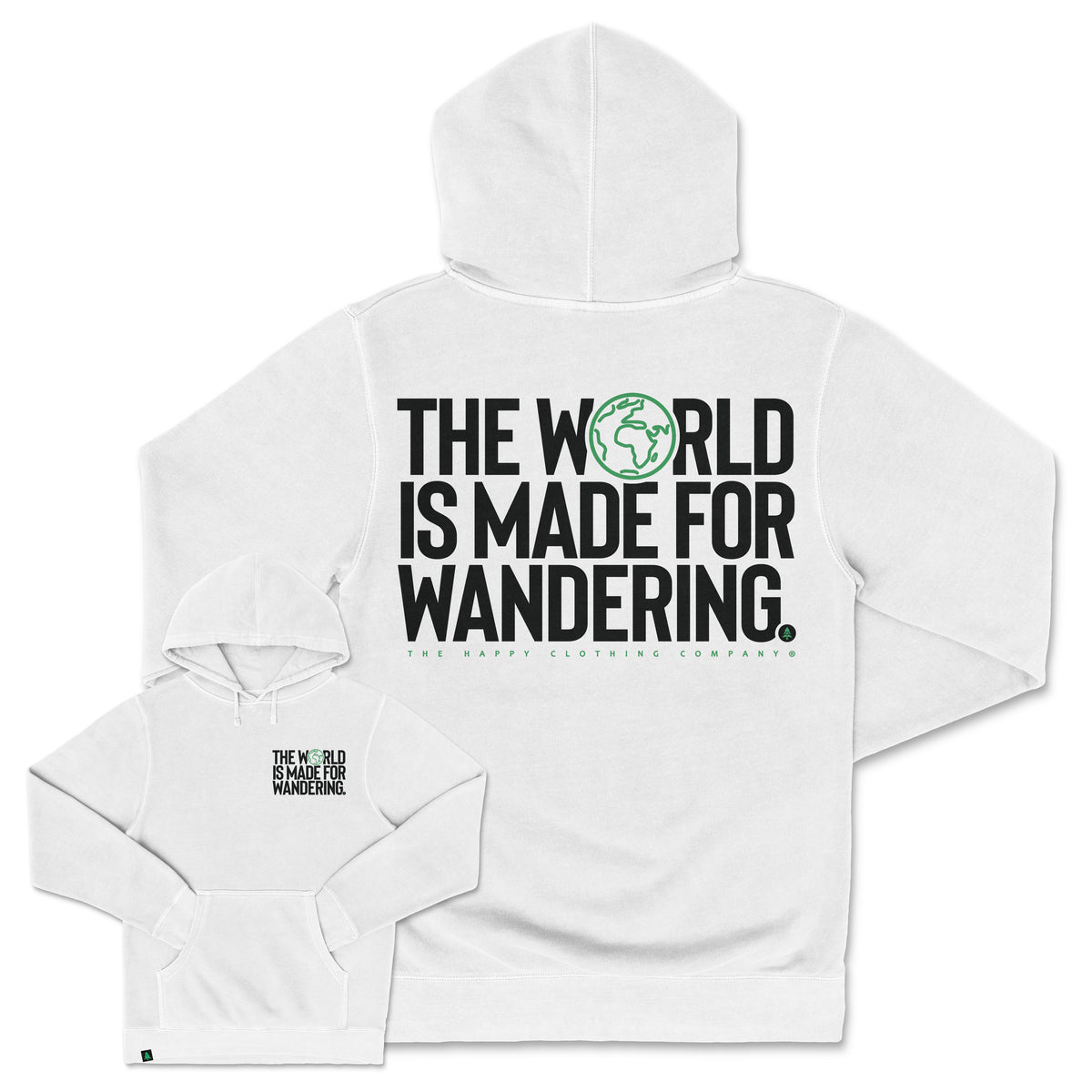 The World Is Made For Wandering Nature-Dyed Unisex Hoodie - The Happy Clothing Company