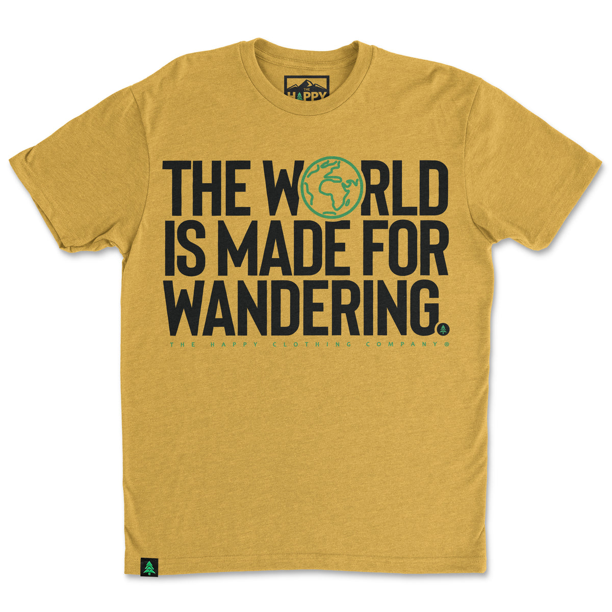 The World Is Made For Wandering 'Trail Tee' | Lightweight Blend | - The Happy Clothing Company