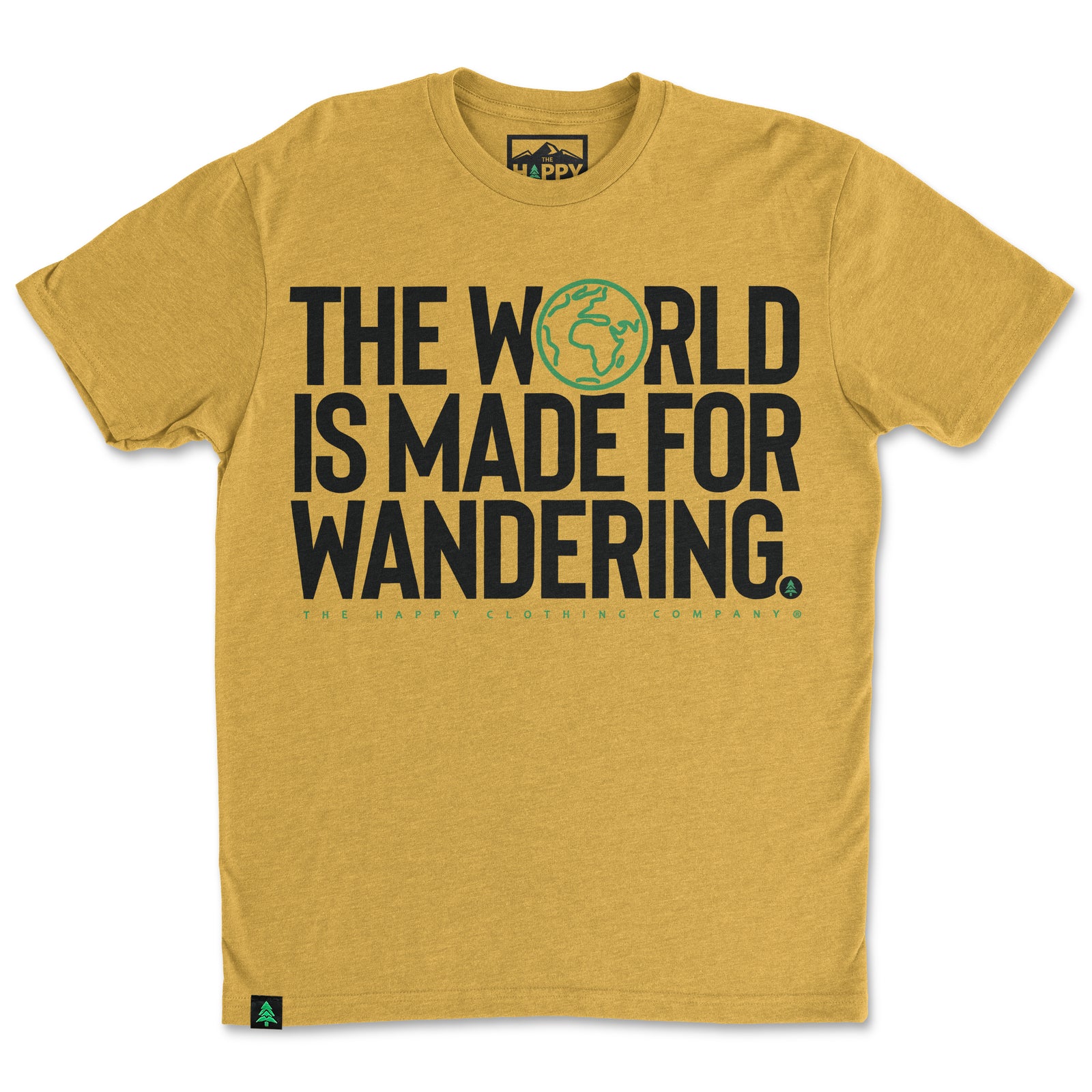 The World Is Made For Wandering 'Trail Tee' | Lightweight Blend | - The Happy Clothing Company