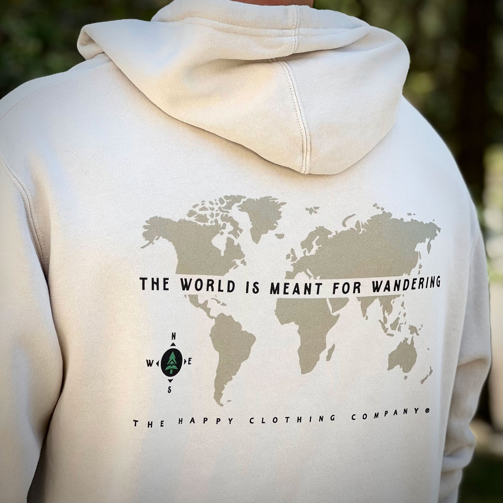 The World Is Meant For Wandering Nature-Dyed Unisex Hoodie - The Happy Clothing Company
