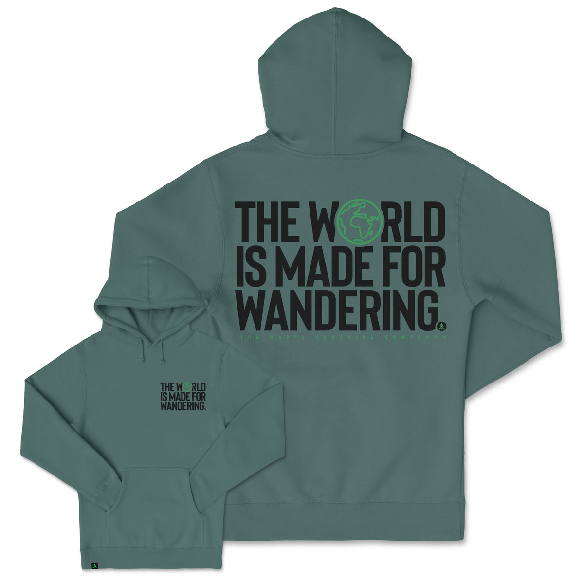 The World Is Made For Wandering Heavyweight Hoodie - The Happy Clothing Company