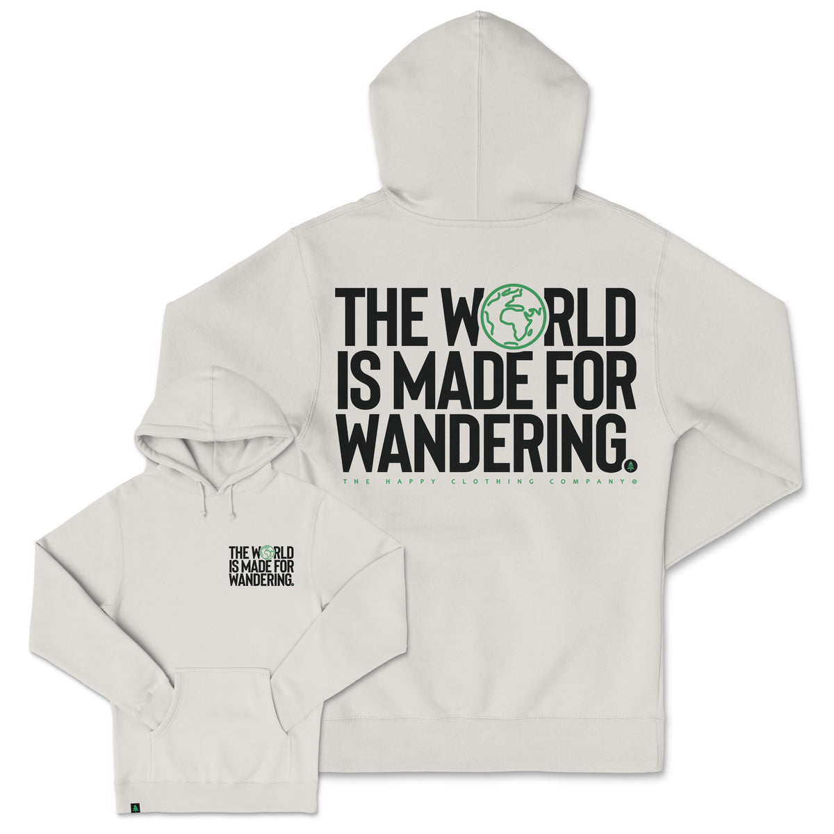 The World Is Made For Wandering Heavyweight Hoodie - The Happy Clothing Company