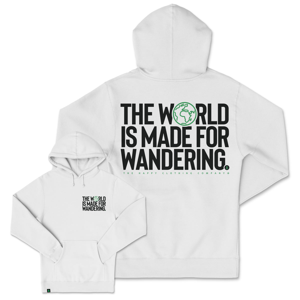 The World Is Made For Wandering Heavyweight Hoodie - The Happy Clothing Company