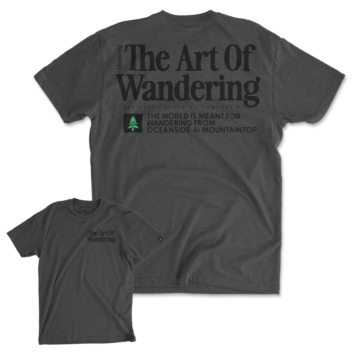 The Art Of Wandering Back Print &#39;Explorer Tee&#39; | Lightweight Blend |