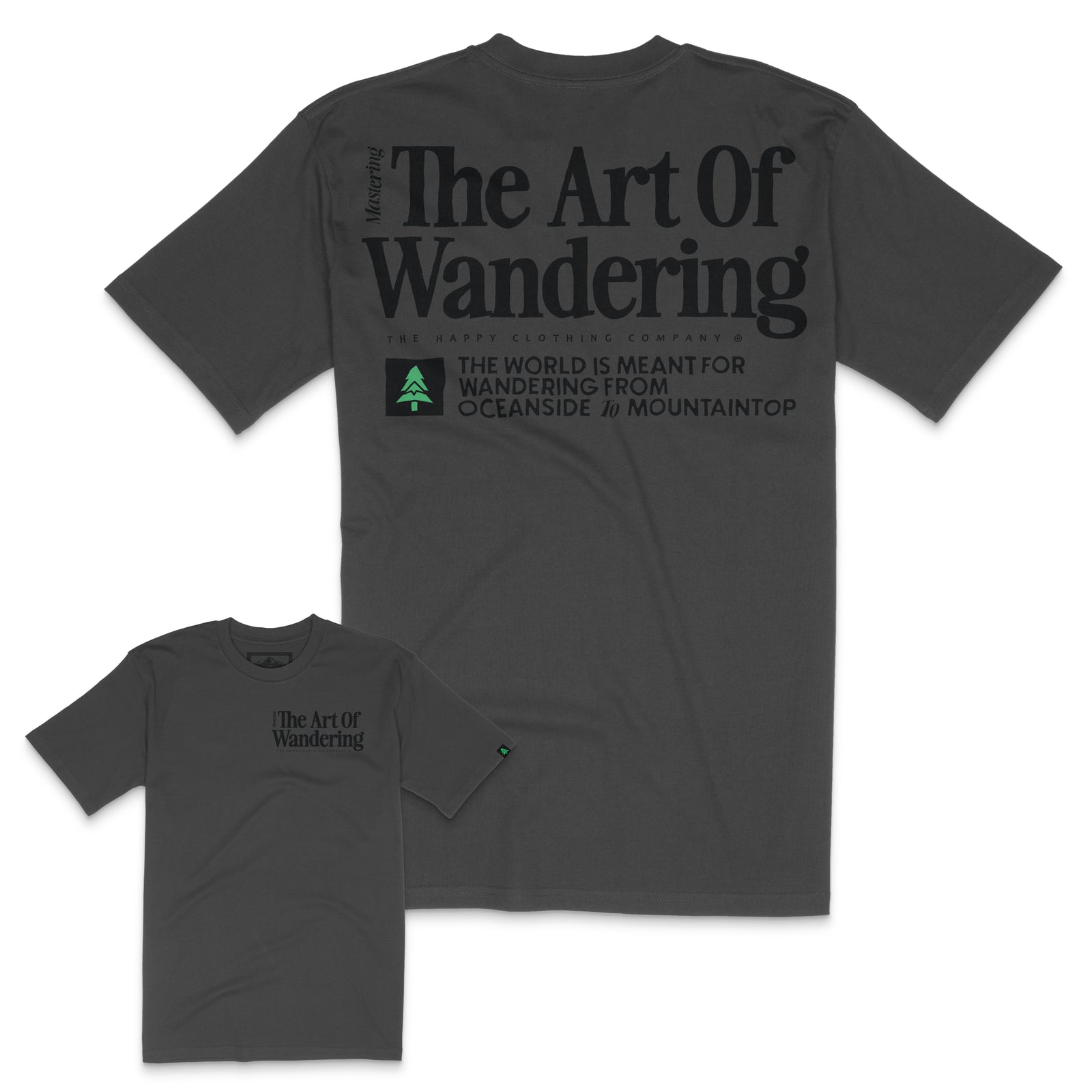 The Art Of Wandering Back Print 'Lifestyle Tee' | Premium Heavyweight | - The Happy Clothing Company