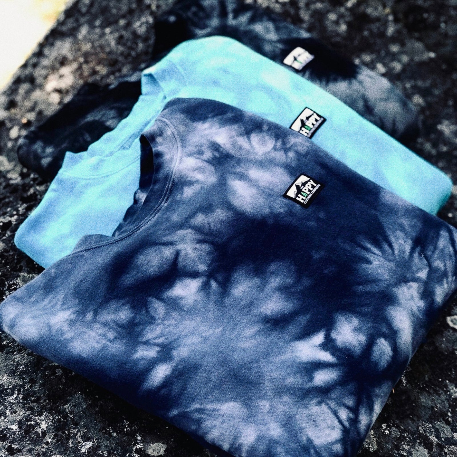 Tie-Dyed Unisex Crew w / Logo Label  | 🌌 Space Edition | - The Happy Clothing Company