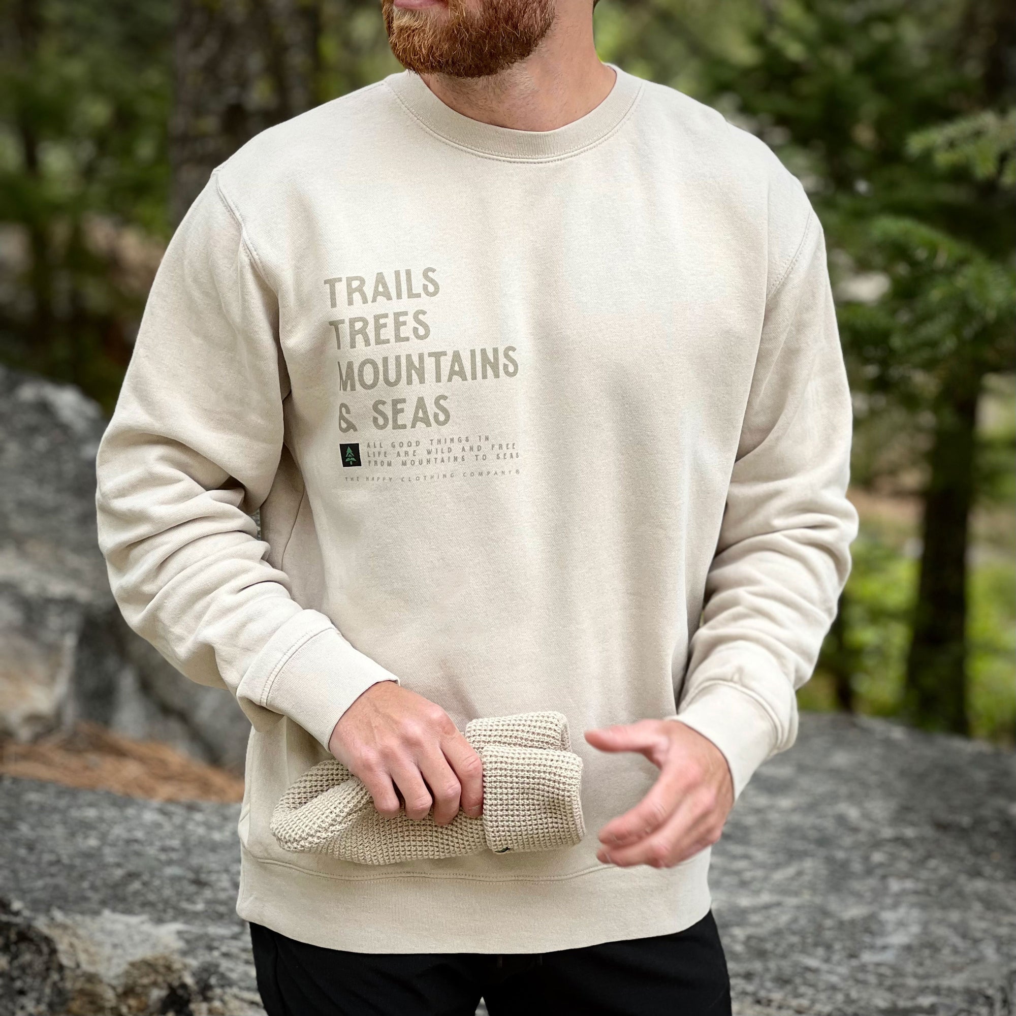 Trails Trees Mountains & Seas Nature-Dyed Crew