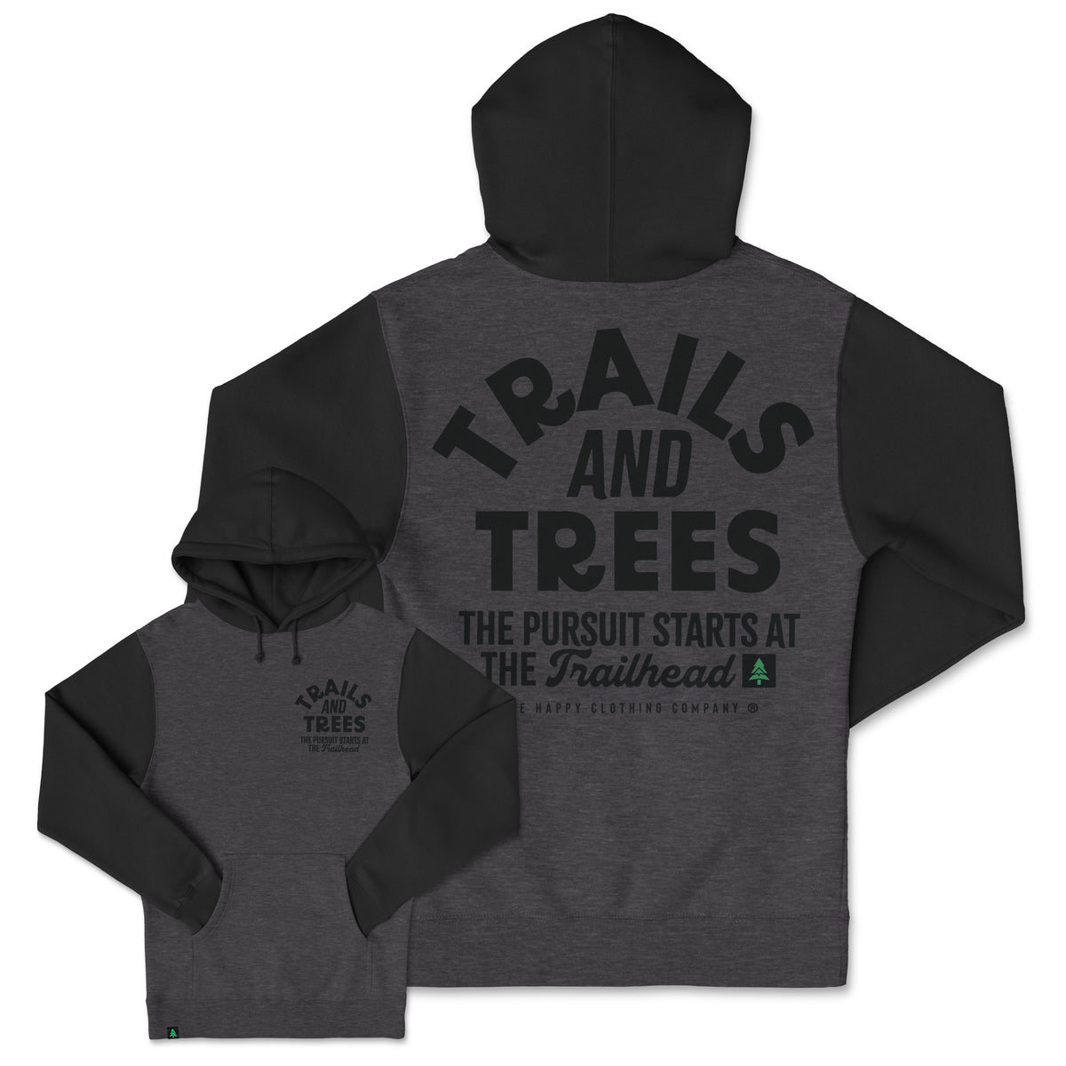 Trails and Trees Heavyweight Hoodie - The Happy Clothing Company