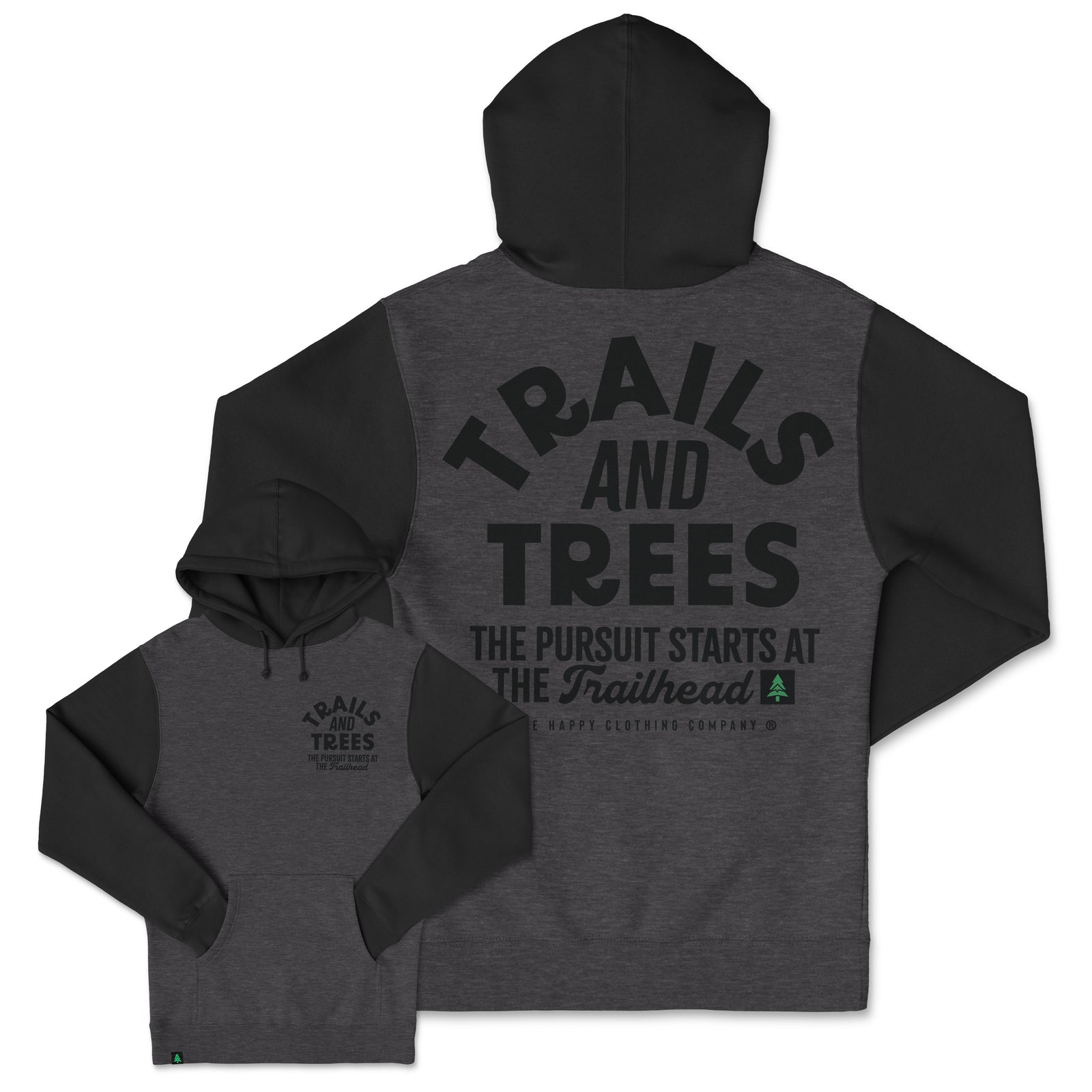 Trails and Trees Heavyweight Hoodie - The Happy Clothing Company