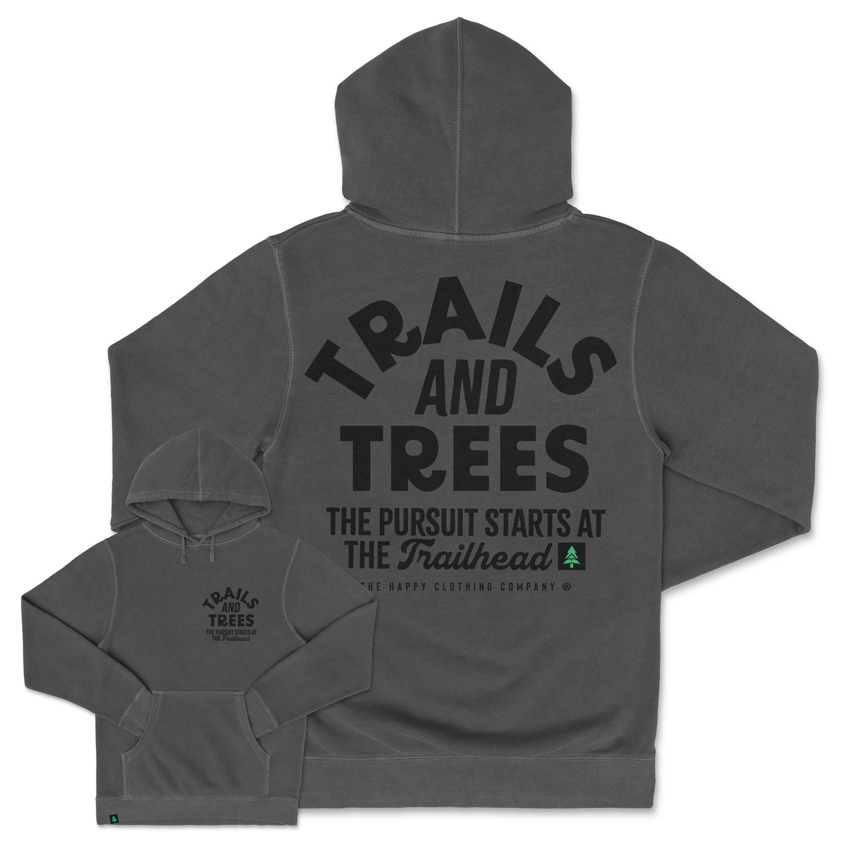 Trails and Trees Nature-Dyed Unisex Hoodie - The Happy Clothing Company