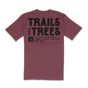 Trails and Trees Back Print Essential Tee | Premium Heavyweight |