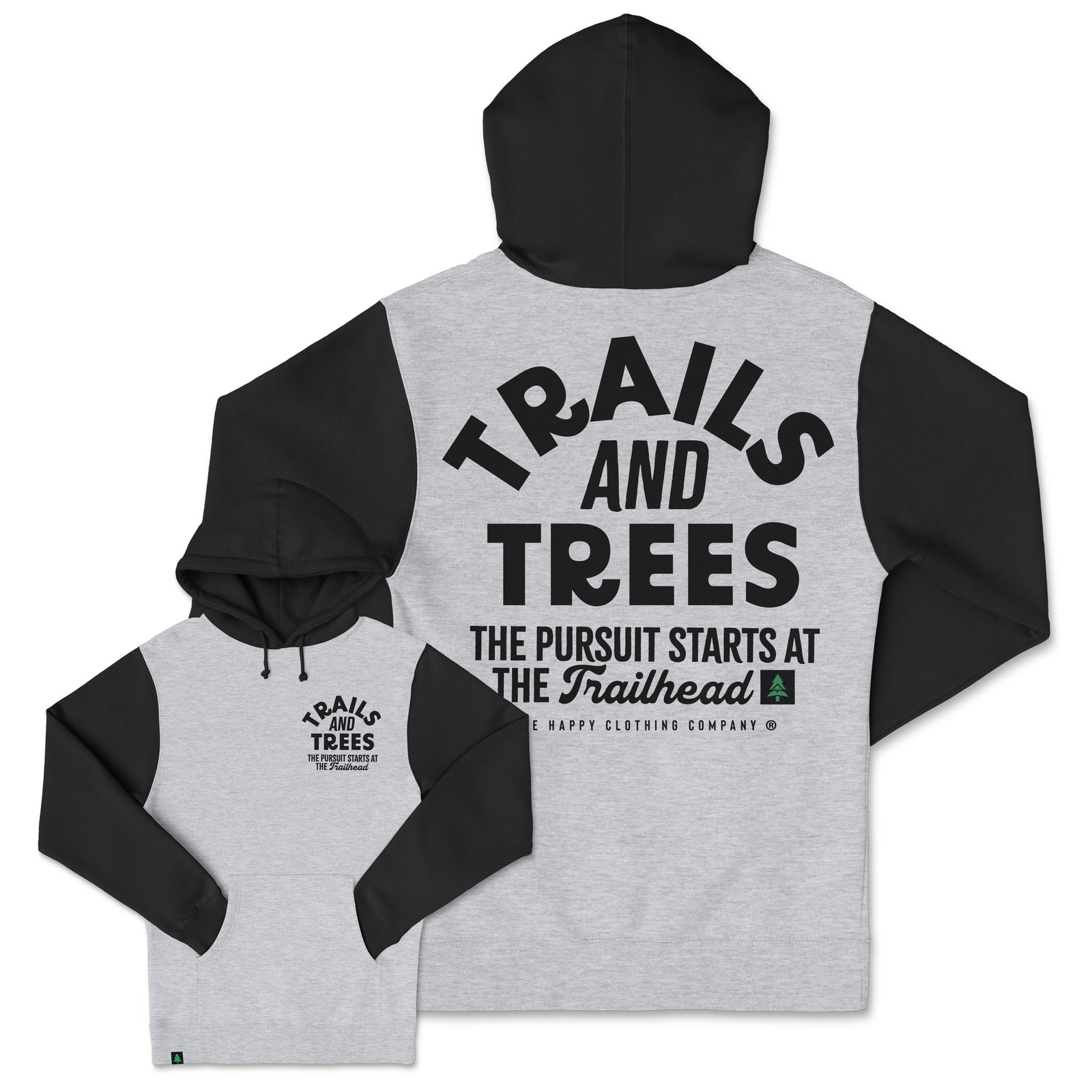 Trails and Trees Heavyweight Hoodie - The Happy Clothing Company