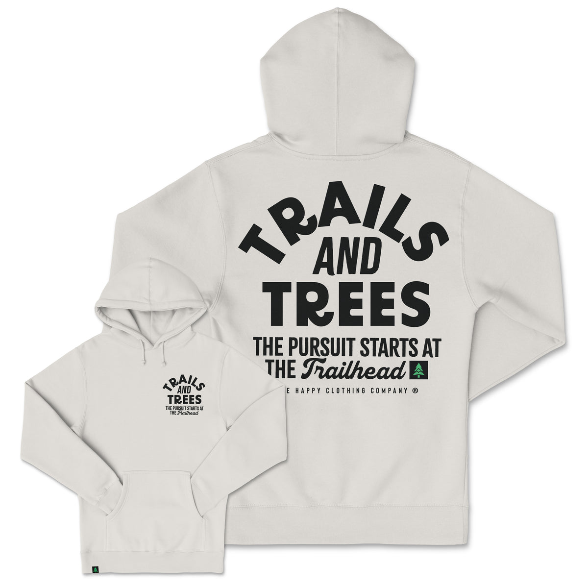 Trails and Trees Heavyweight Hoodie - The Happy Clothing Company