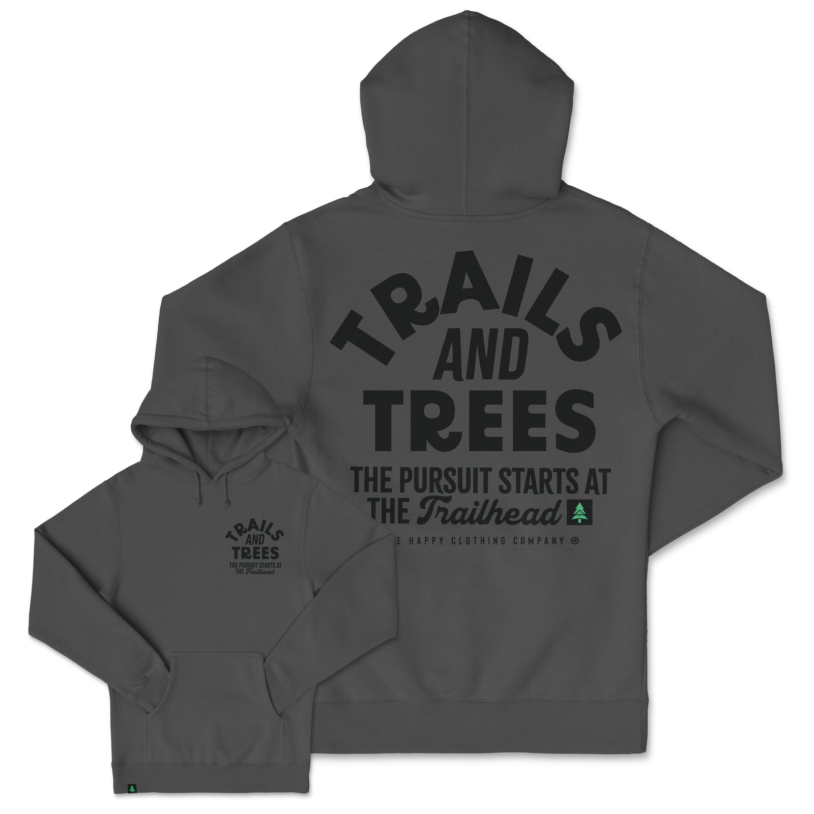 Trails and Trees Heavyweight Hoodie - The Happy Clothing Company