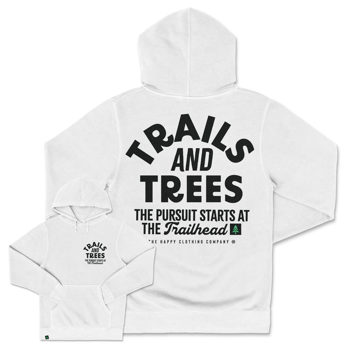 Trails and Trees Nature-Dyed Unisex Hoodie - The Happy Clothing Company