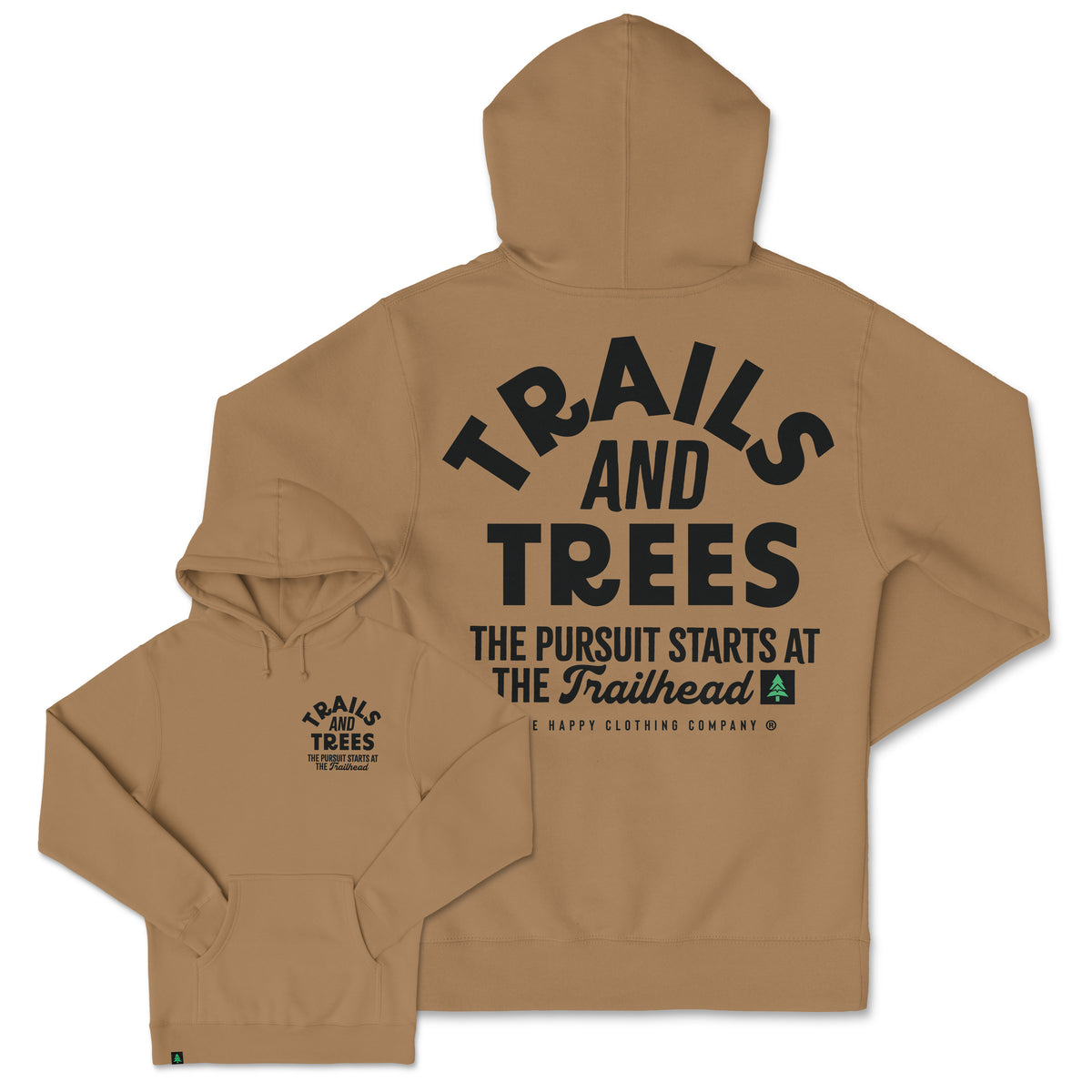 Trails and Trees Heavyweight Hoodie - The Happy Clothing Company