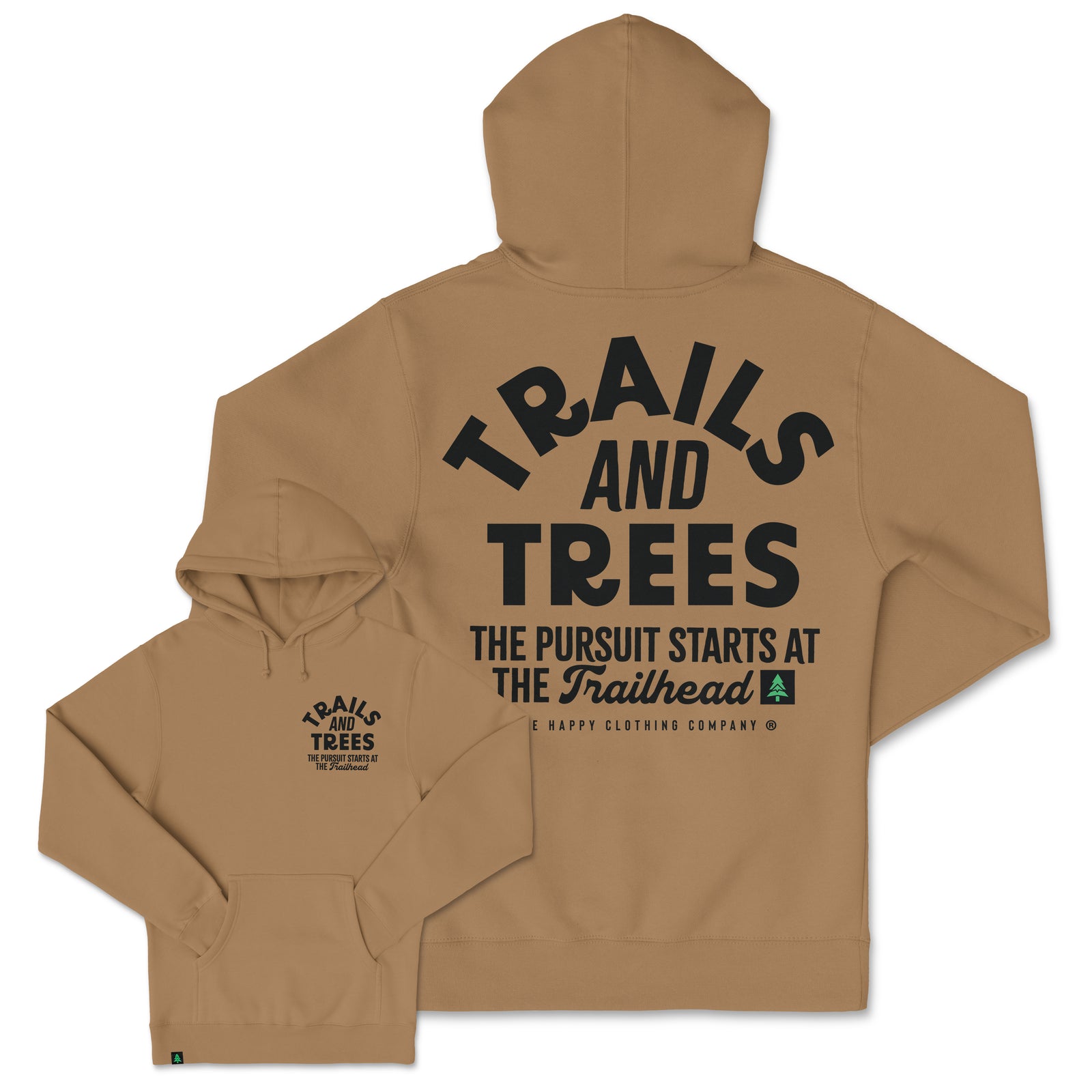 Trails and Trees Heavyweight Hoodie - The Happy Clothing Company